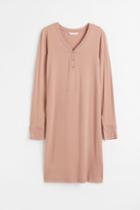 H & M - Mama V-neck Jersey Dress - Beige