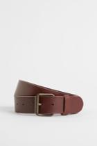 H & M - Leather Belt - Beige