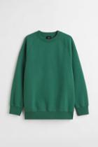 H & M - Oversized Fit Sweatshirt - Green
