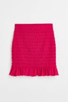 H & M - Smocked Skirt - Pink