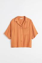 H & M - Oversized Resort Shirt - Orange