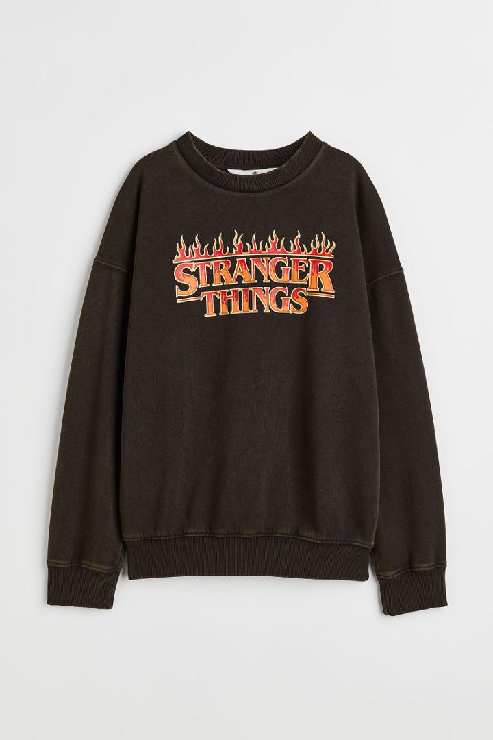 H & M - Sweatshirt With Motif - Black
