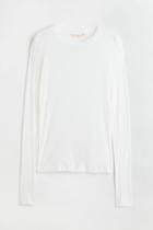H & M - Pima Cotton Jersey Top - White