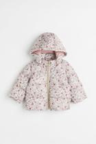 H & M - Hooded Puffer Jacket - Beige