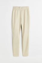 H & M - High Waist Leggings - Beige