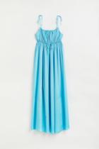 H & M - Long Smock-waist Dress - Turquoise