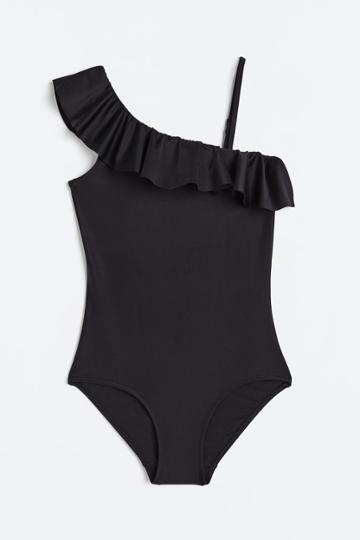 H & M - One-shoulder Swimsuit - Black