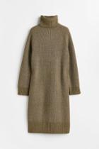 H & M - Turtleneck Dress - Green