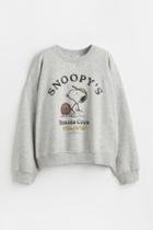 H & M - Motif-detail Sweatshirt - Gray