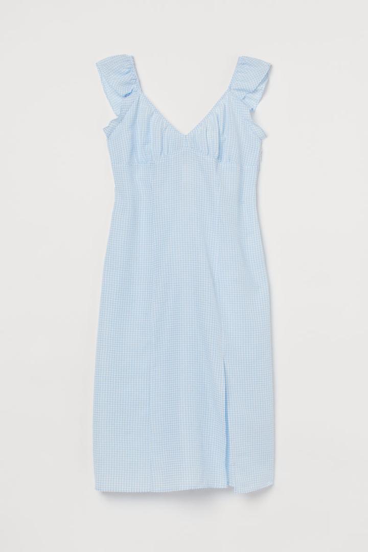 H & M - H & M+ Slit-detail Dress - Blue