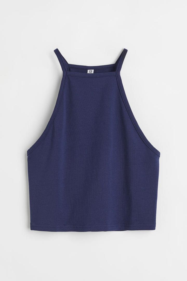 H & M - Crop Top - Blue