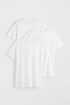 H & M - 3-pack Regular Fit Crew-neck T-shirts - White