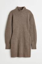 H & M - Mock-turtleneck Dress - Gray