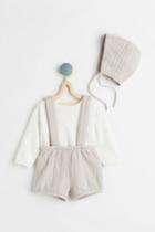 H & M - 3-piece Quilted Set - Brown