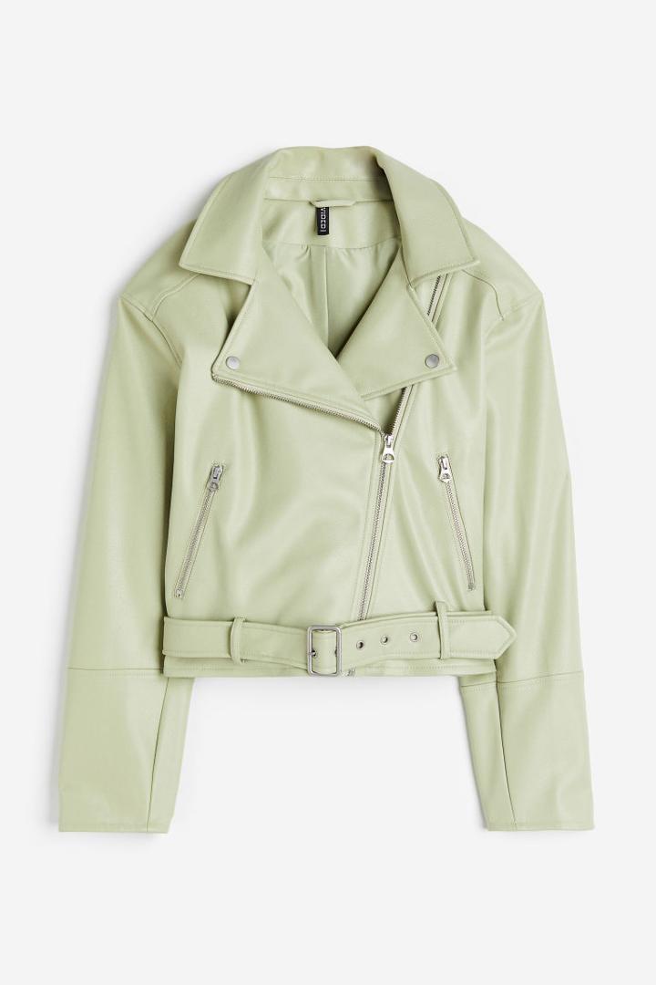 H & M - Biker Jacket - Green