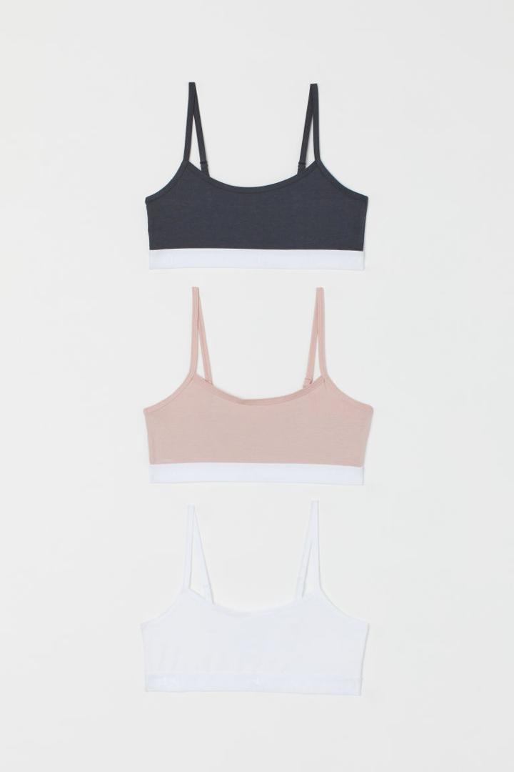 H & M - 3-pack Jersey Tops - Pink