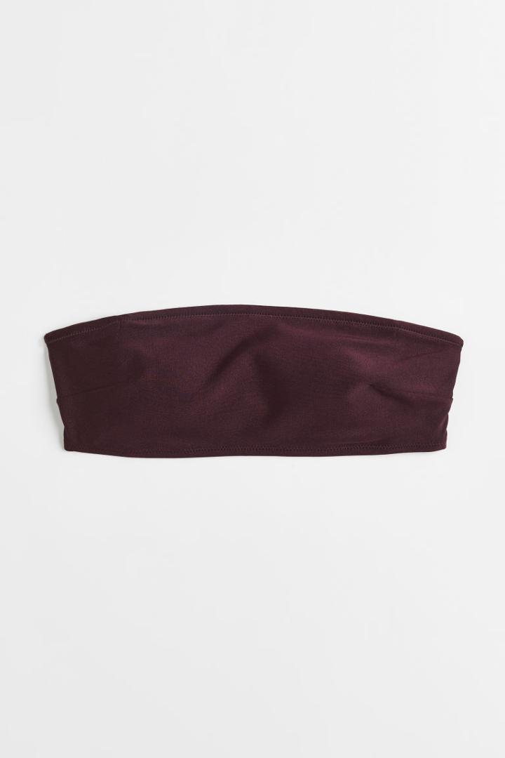 H & M - Padded Bandeau Bikini Top - Red