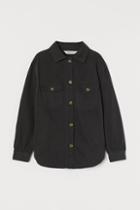 H & M - Twill Shirt Jacket - Black