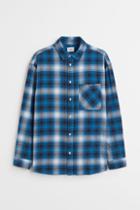 H & M - Relaxed Fit Twill Shirt - Blue