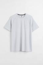 H & M - Regular Fit Seamless Sports Shirt - Gray
