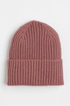 H & M - Rib-knit Hat - Pink