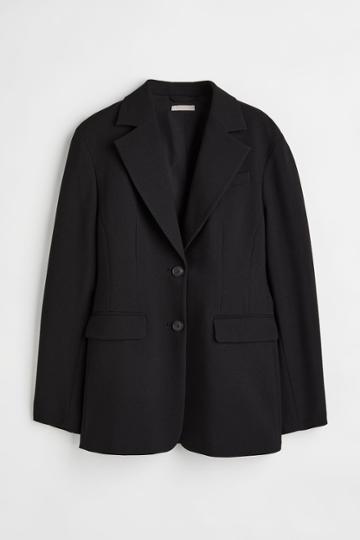 H & M - Tailored Twill Blazer - Black