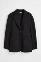 H & M - Tailored Twill Blazer - Black