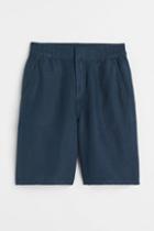 H & M - Linen-blend Suit Shorts - Blue