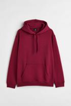 H & M - Relaxed Fit Hoodie - Red