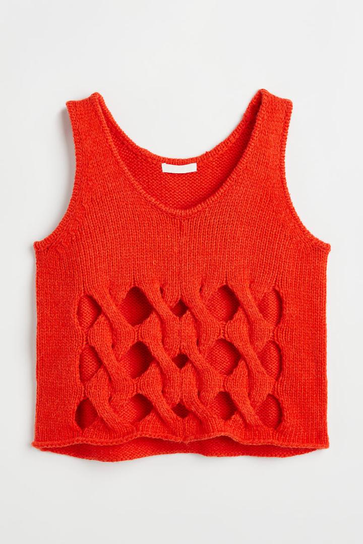 H & M - Knit Tank Top - Orange