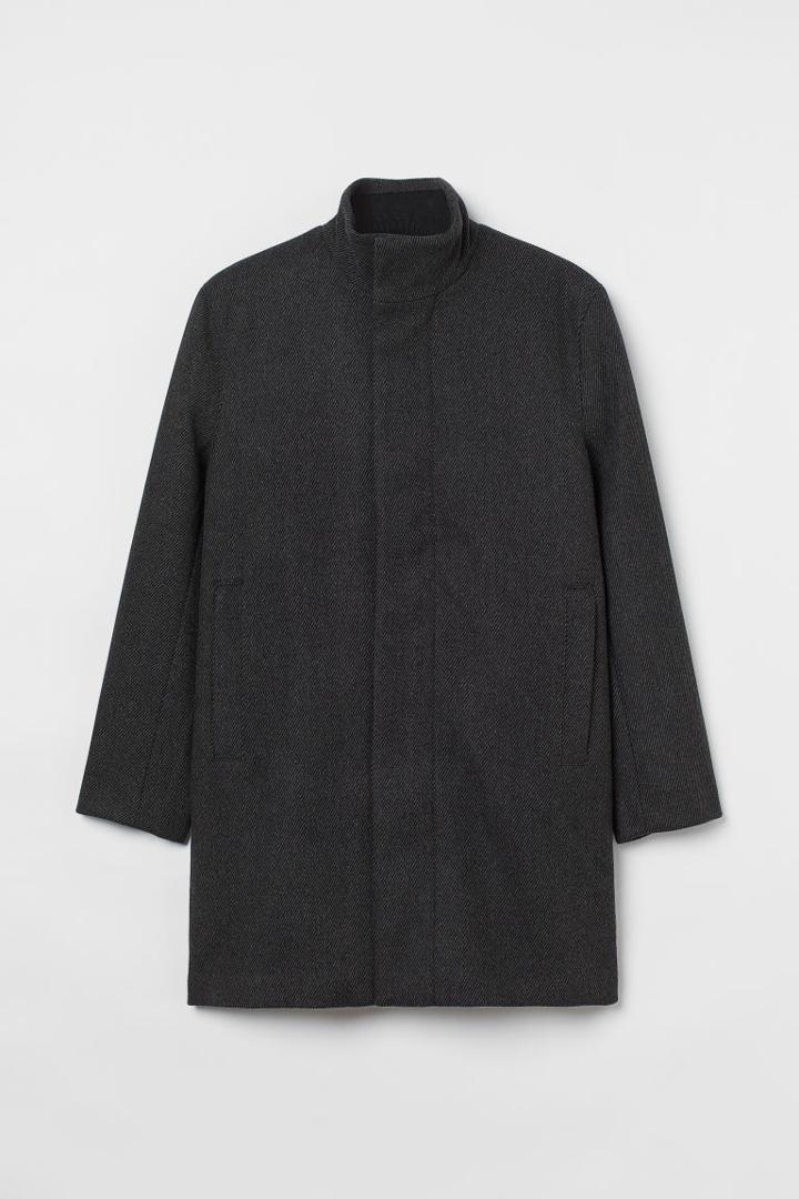 H & M - Twill Coat - Gray