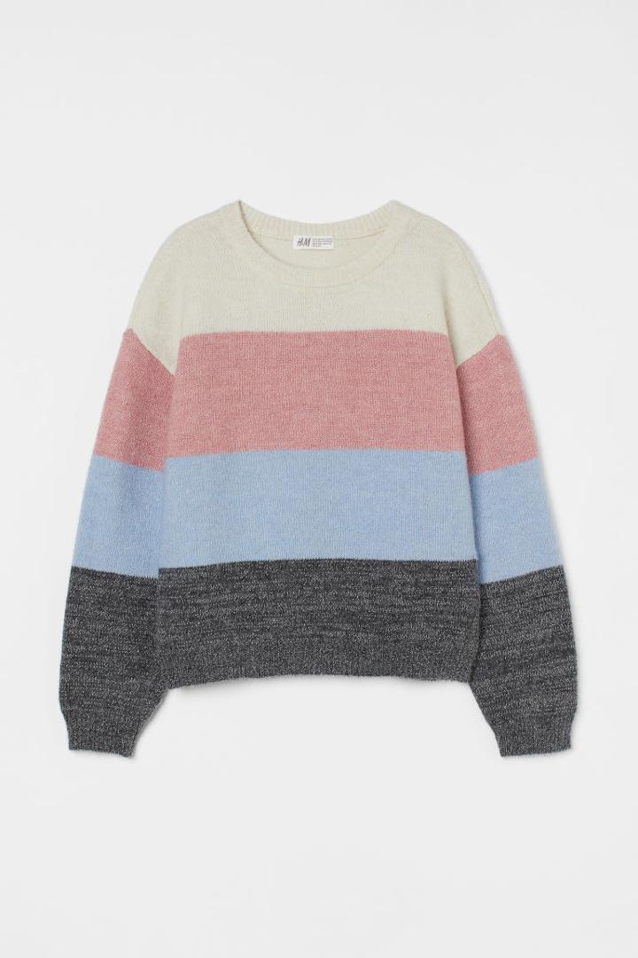 H & M - Oversized Knit Sweater - Pink