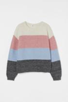 H & M - Oversized Knit Sweater - Pink