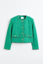 H & M - Textured-weave Jacket - Green