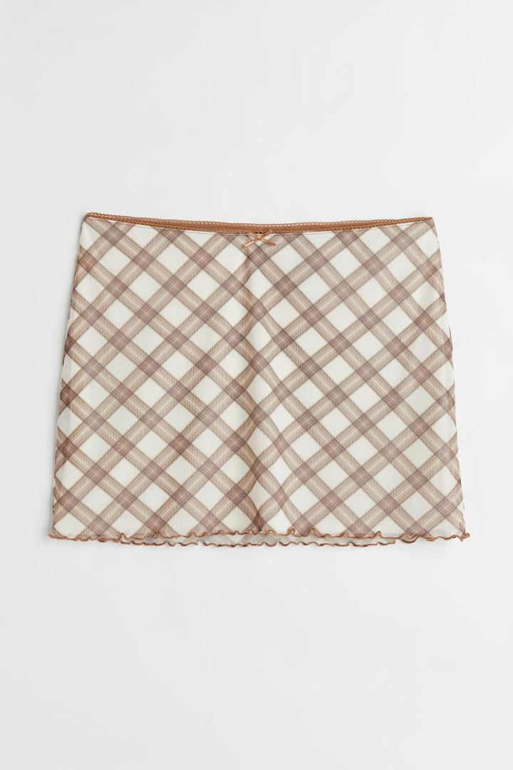 H & M - Mesh Mini Skirt - White
