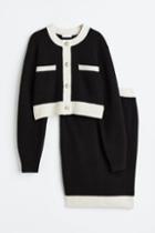 H & M - Mama 2-piece Rib-knit Set - Black