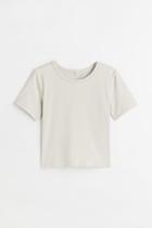 H & M - Sports Crop Top - Beige