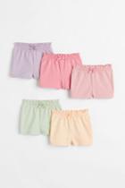 H & M - 5-pack Cotton Shorts - Purple