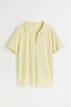 H & M - Terry Polo Shirt - Yellow