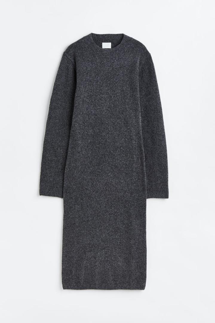 H & M - Knit Bodycon Dress - Gray
