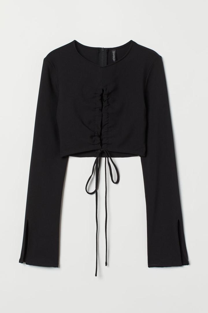 H & M - Cut-out Blouse - Black