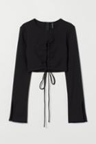 H & M - Cut-out Blouse - Black