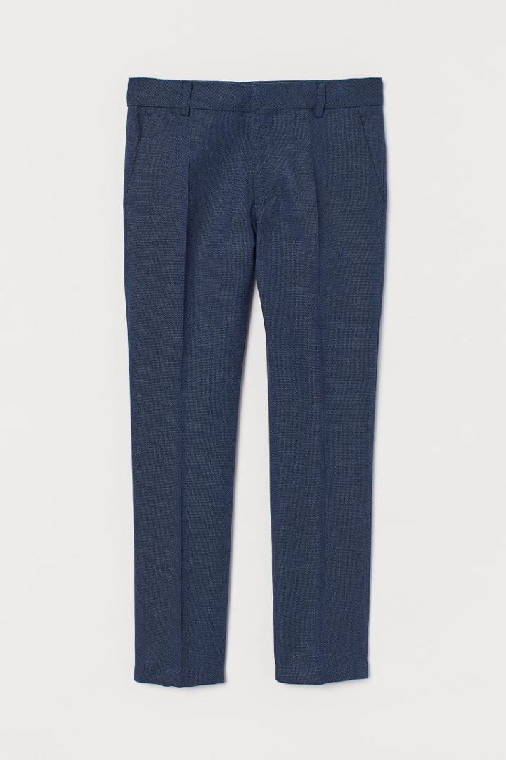 H & M - Textured Suit Pants - Blue
