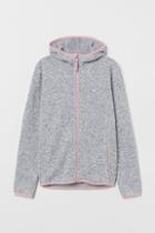 H & M - Hooded Fleece Jacket - Gray