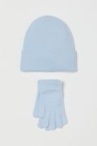 H & M - Hat And Gloves - Blue