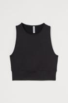 H & M - Ribbed Sleeveless Top - Black