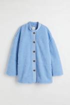 H & M - Faux Shearling Jacket - Blue