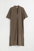 H & M - Dress With Dolman Sleeves - Beige