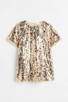 H & M - Sequined Dress - Gold