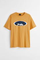 H & M - Regular Fit Printed T-shirt - Yellow